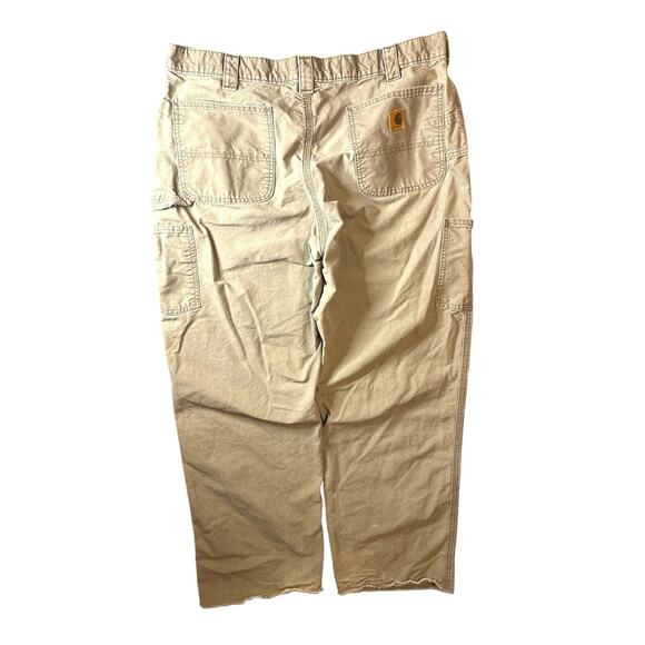 Carhartt Pants Men 38x30 Beige Carpenter Dungaree Fit Loose Y2K Workwear B151 * - Picture 3 of 7